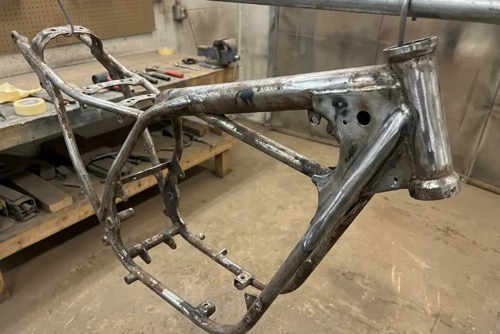 Motorcycle · Frame Powder Coating BEFORE