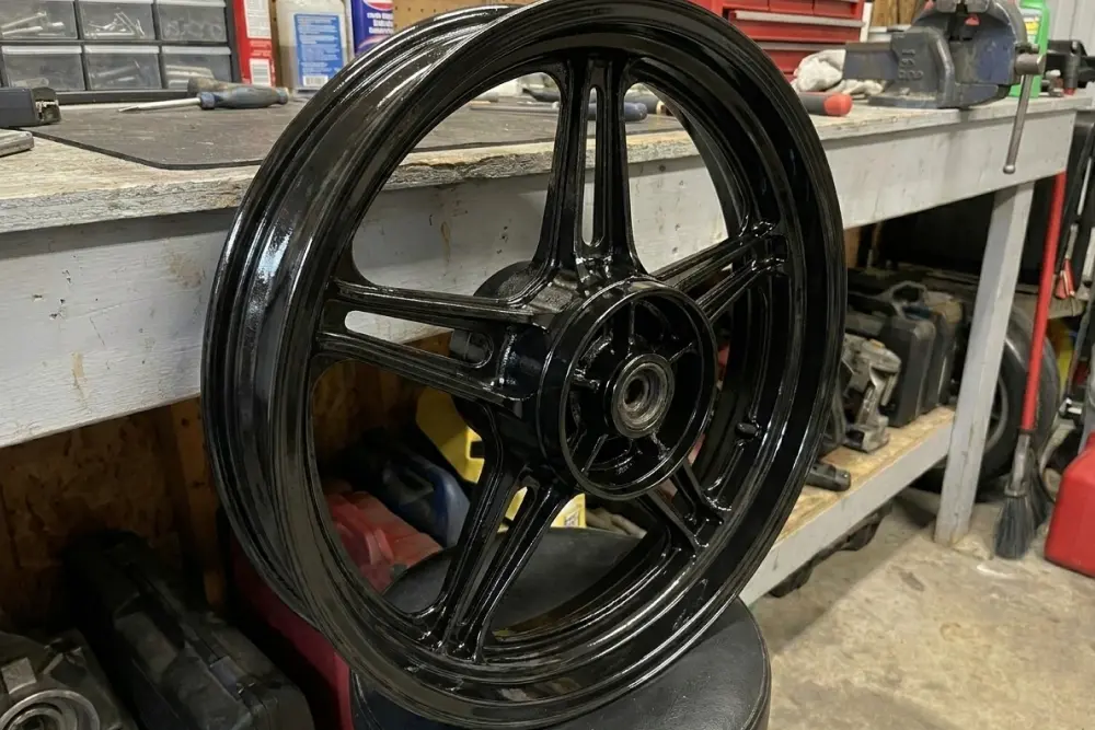 Motorcycle · Rim powder coating AFTER